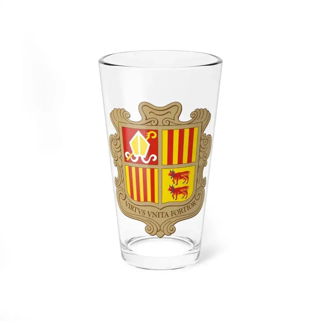 Coat of arms of Andorra - Pint Glass 16oz - Go Mug Yourself