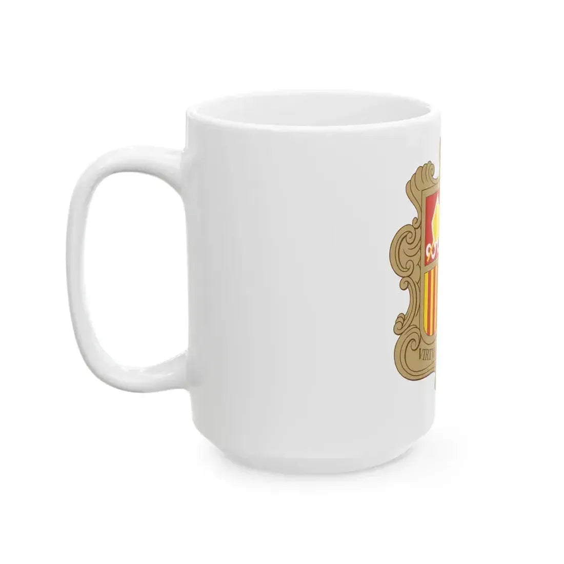 Coat of arms of Andorra - White Coffee Mug - Go Mug Yourself
