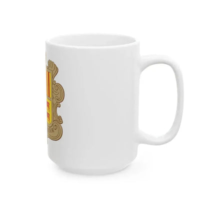 Coat of arms of Andorra - White Coffee Mug - Go Mug Yourself