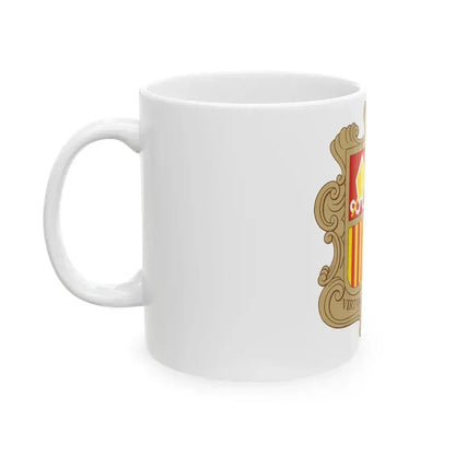 Coat of arms of Andorra - White Coffee Mug - Go Mug Yourself