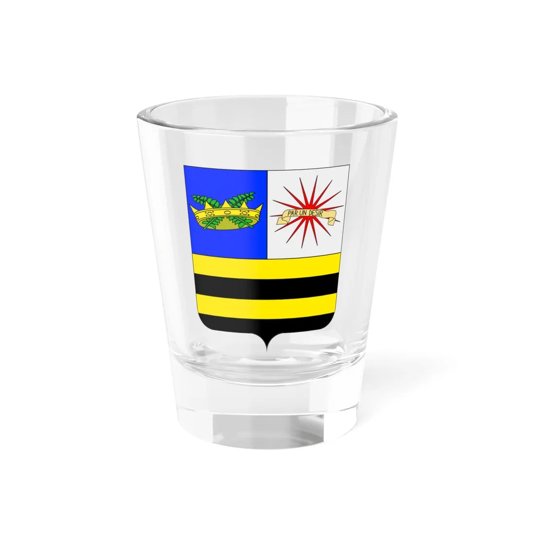 Coat of arms of Andrea Mantegna (Italy) (Coat of Arms) Shot Glass 1.5oz 1.5oz - Go Mug Yourself