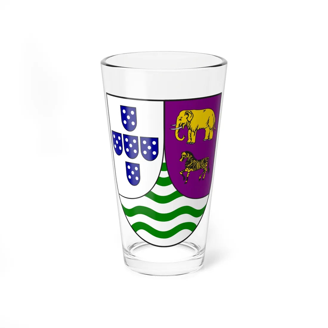 Coat of arms of Angola 1935-1975 lesser (Angola) (Coat of Arms) Pint Glass 16oz 16oz - Go Mug Yourself