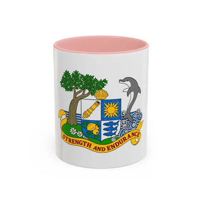 Coat of arms of Anguilla 1967-1980 - Accent Coffee Mug 11oz Pink - Go Mug Yourself