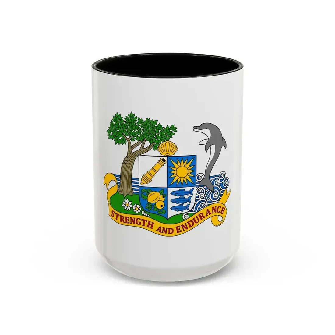 Coat of arms of Anguilla 1967-1980 - Accent Coffee Mug 15oz Black - Go Mug Yourself