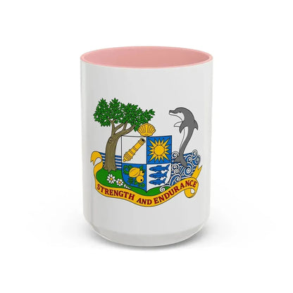 Coat of arms of Anguilla 1967-1980 - Accent Coffee Mug 15oz Pink - Go Mug Yourself