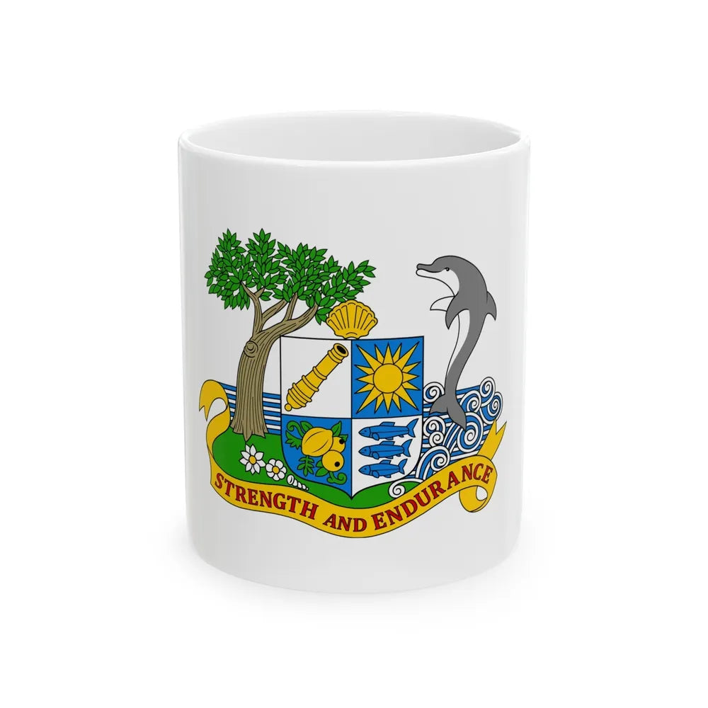 Coat of arms of Anguilla 1967-1980 - White Coffee Mug-11oz-Go Mug Yourself