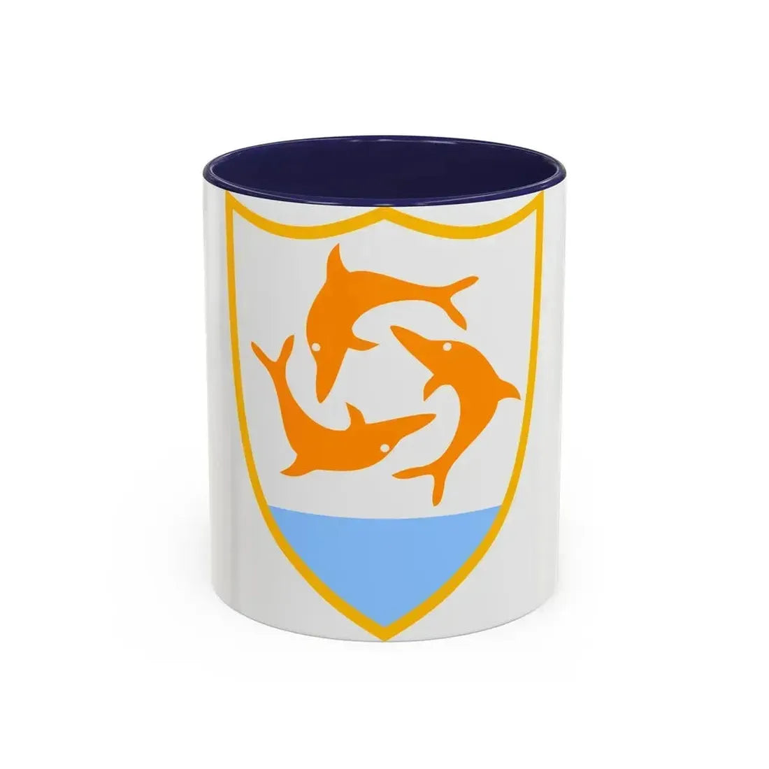 Coat of arms of Anguilla - Accent Coffee Mug 11oz Navy - Go Mug Yourself
