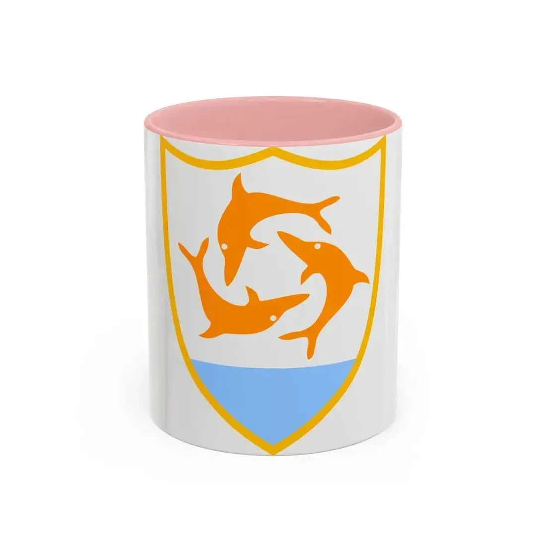 Coat of arms of Anguilla - Accent Coffee Mug 11oz Pink - Go Mug Yourself