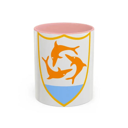 Coat of arms of Anguilla - Accent Coffee Mug 11oz Pink - Go Mug Yourself