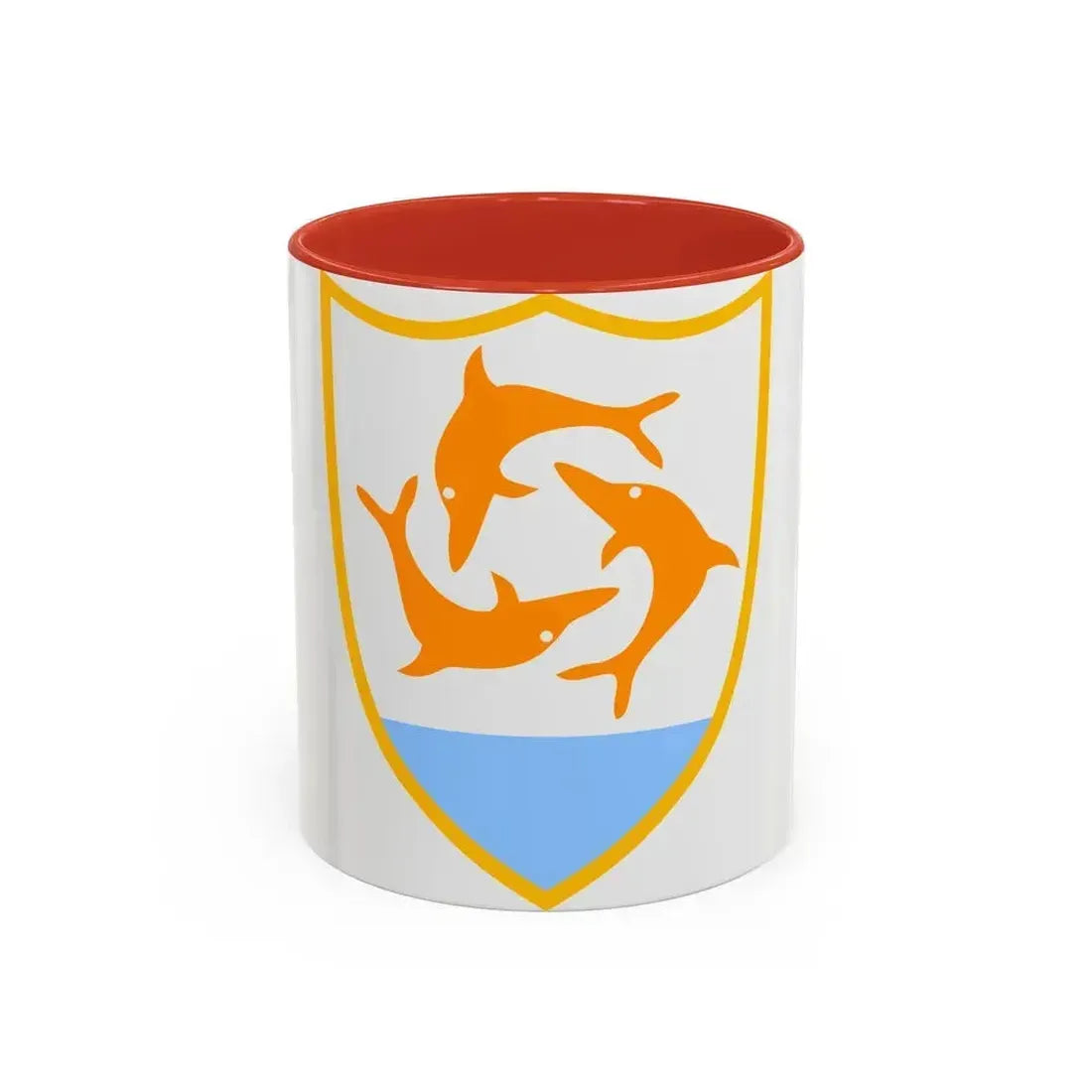 Coat of arms of Anguilla - Accent Coffee Mug 11oz Red - Go Mug Yourself