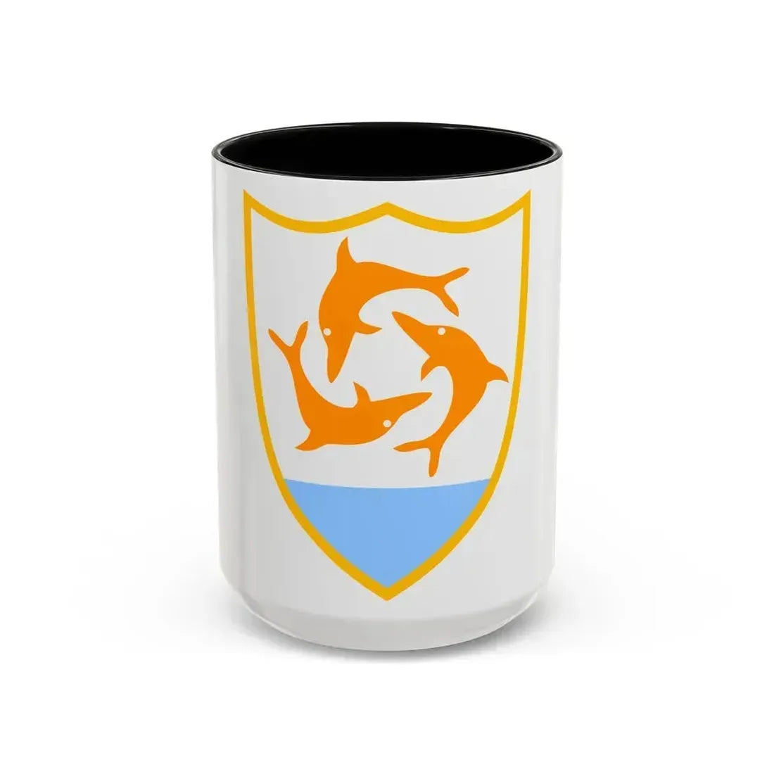 Coat of arms of Anguilla - Accent Coffee Mug 15oz Black - Go Mug Yourself