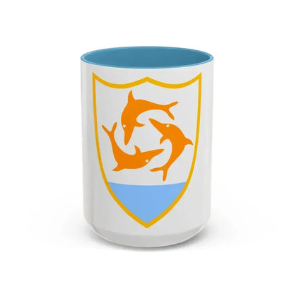 Coat of arms of Anguilla - Accent Coffee Mug 15oz Light Blue - Go Mug Yourself