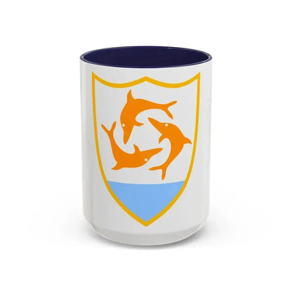 Coat of arms of Anguilla - Accent Coffee Mug 15oz Navy - Go Mug Yourself