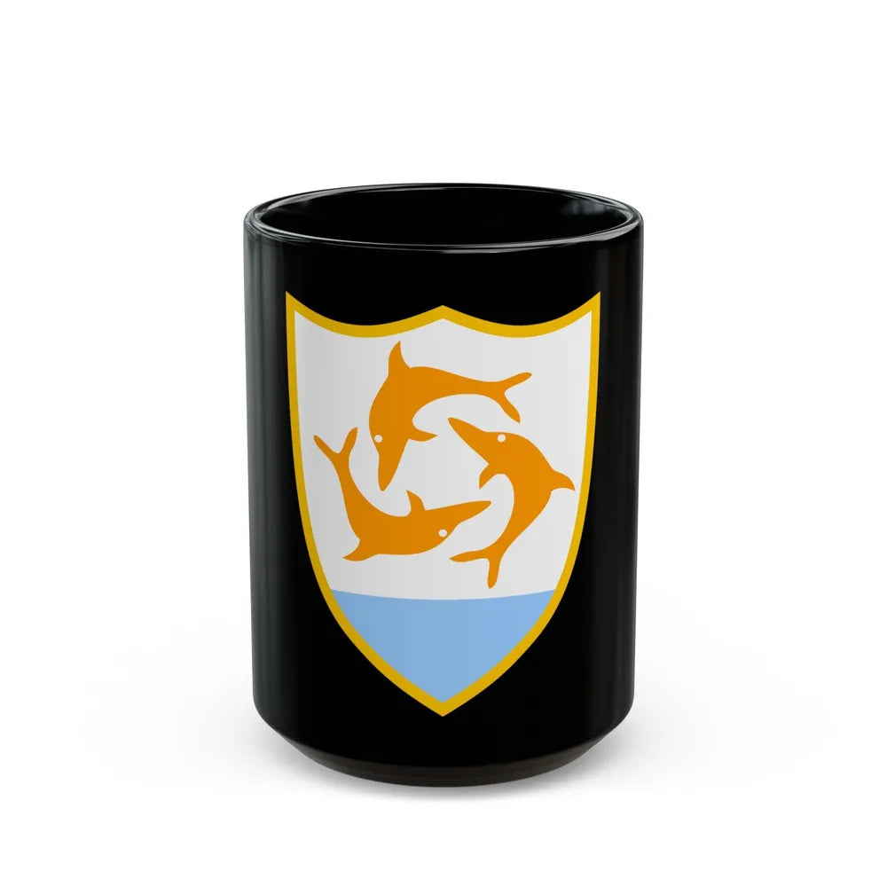 Coat of arms of Anguilla - Black Coffee Mug-15oz-Go Mug Yourself