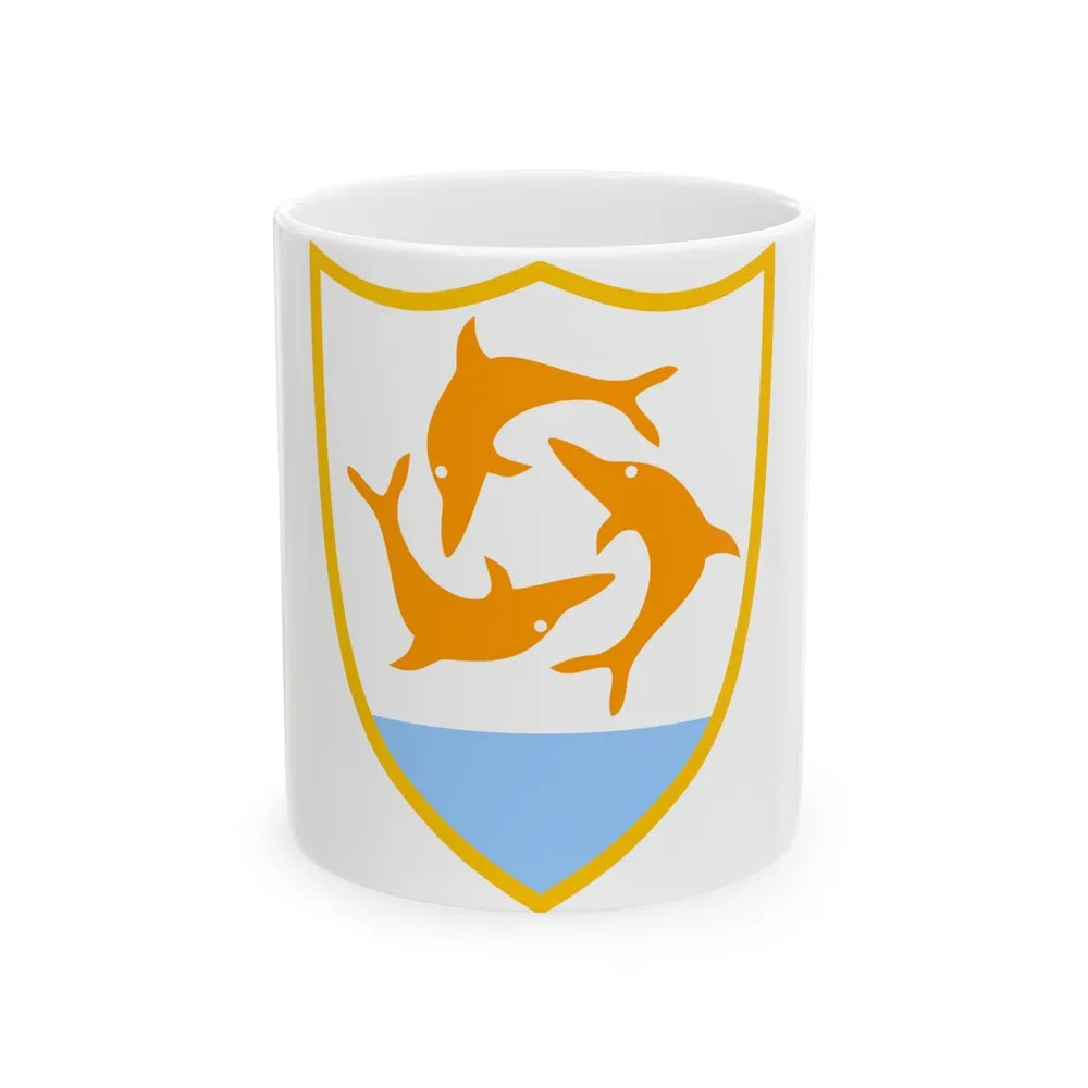 Coat of arms of Anguilla - White Coffee Mug-11oz-Go Mug Yourself