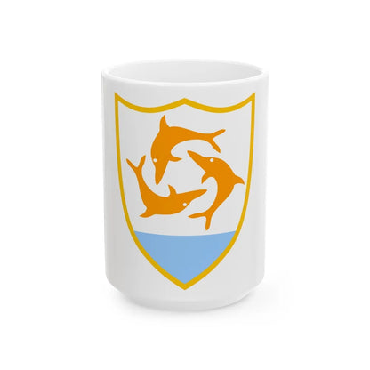 Coat of arms of Anguilla - White Coffee Mug-15oz-Go Mug Yourself