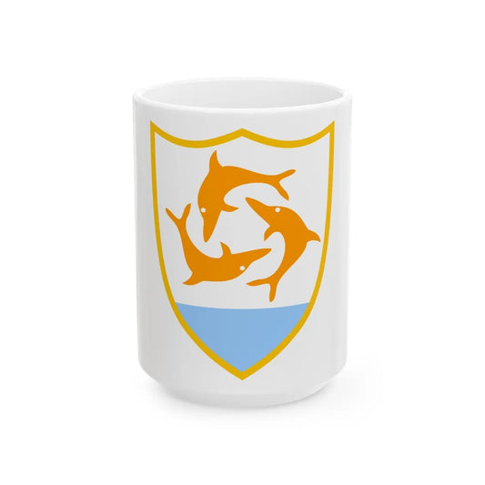 Coat of arms of Anguilla - White Coffee Mug-15oz-Go Mug Yourself