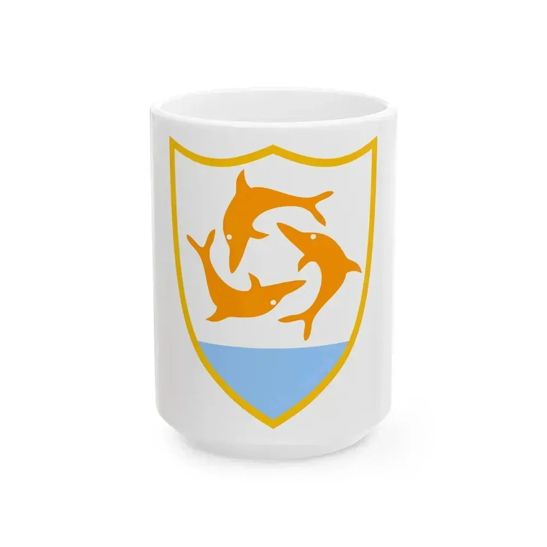 Coat of arms of Anguilla - White Coffee Mug 15oz - Go Mug Yourself