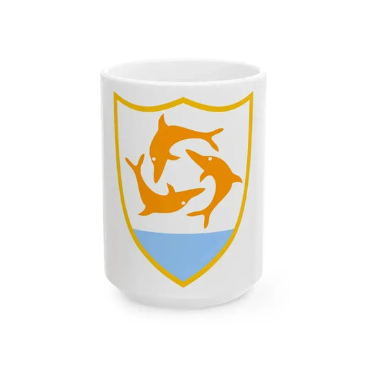 Coat of arms of Anguilla - White Coffee Mug 15oz - Go Mug Yourself