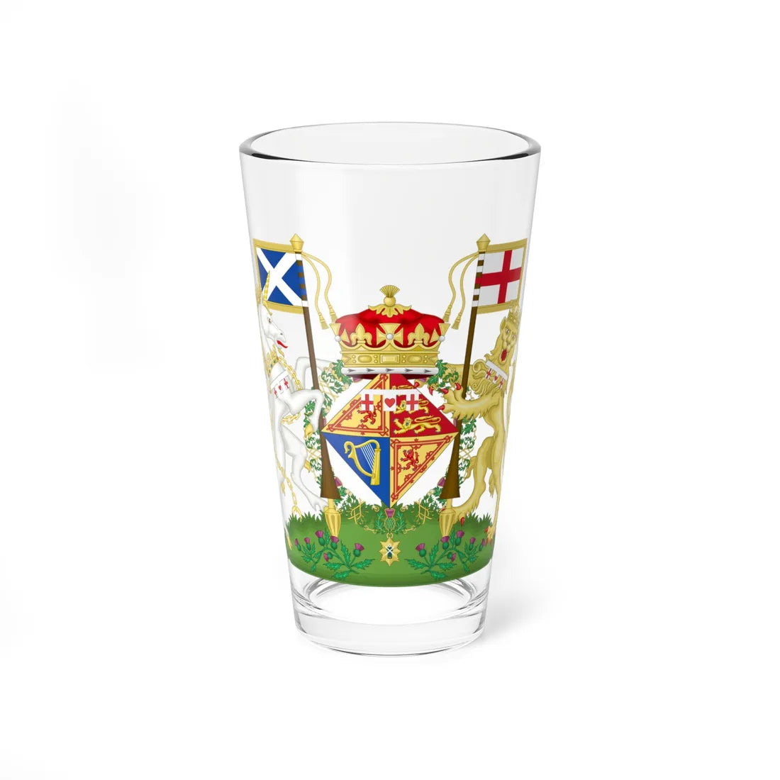 Coat of Arms of Anne the Princess Royal Scotland (United Kingdom) (Coat of Arms) Pint Glass 16oz 16oz - Go Mug Yourself