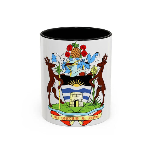 Coat of arms of Antigua and Barbuda - Accent Coffee Mug 11oz Black - Go Mug Yourself