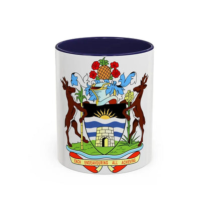 Coat of arms of Antigua and Barbuda - Accent Coffee Mug 11oz Navy - Go Mug Yourself