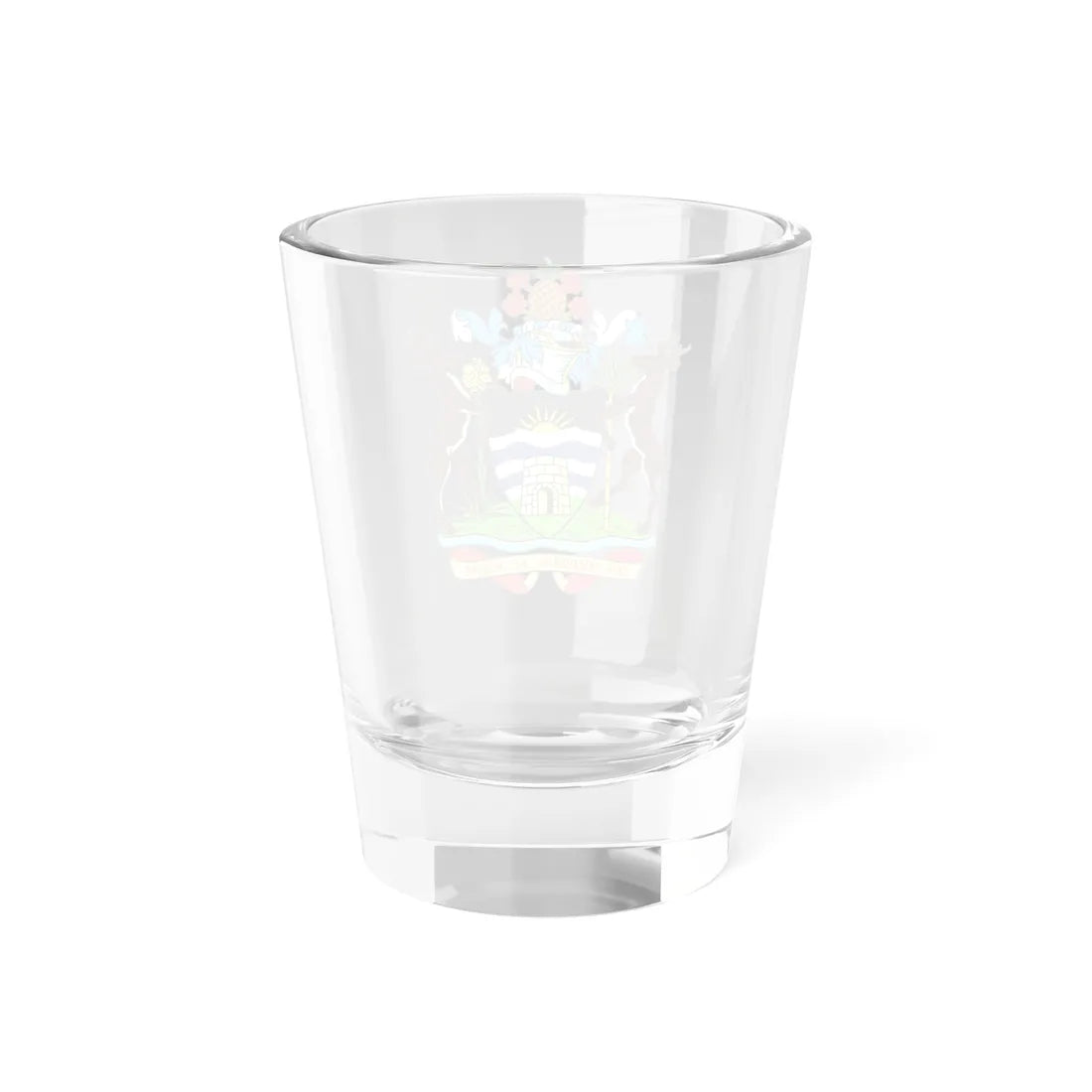 Coat of arms of Antigua and Barbuda (Antigua and Barbuda) (Coat of Arms) Shot Glass 1.5oz - Go Mug Yourself