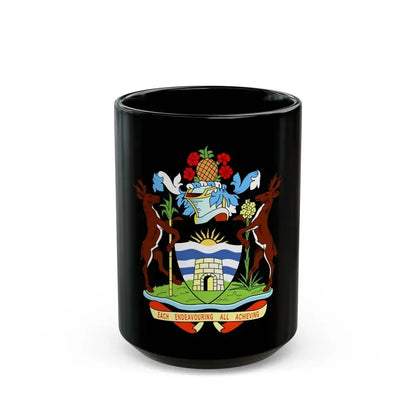 Coat of arms of Antigua and Barbuda - Black Coffee Mug 15oz - Go Mug Yourself