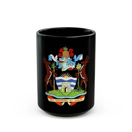 Coat of arms of Antigua and Barbuda - Black Coffee Mug 15oz - Go Mug Yourself