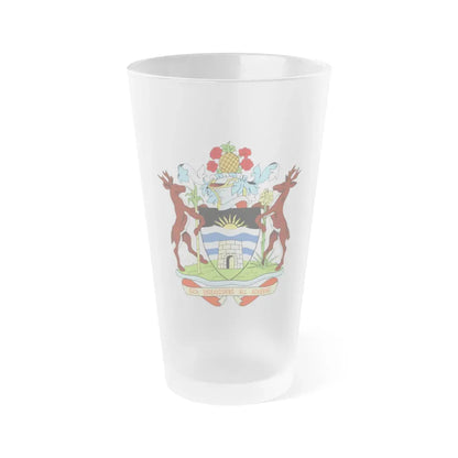 Coat of arms of Antigua and Barbuda - Frosted Pint Glass 16oz Default Title - Go Mug Yourself