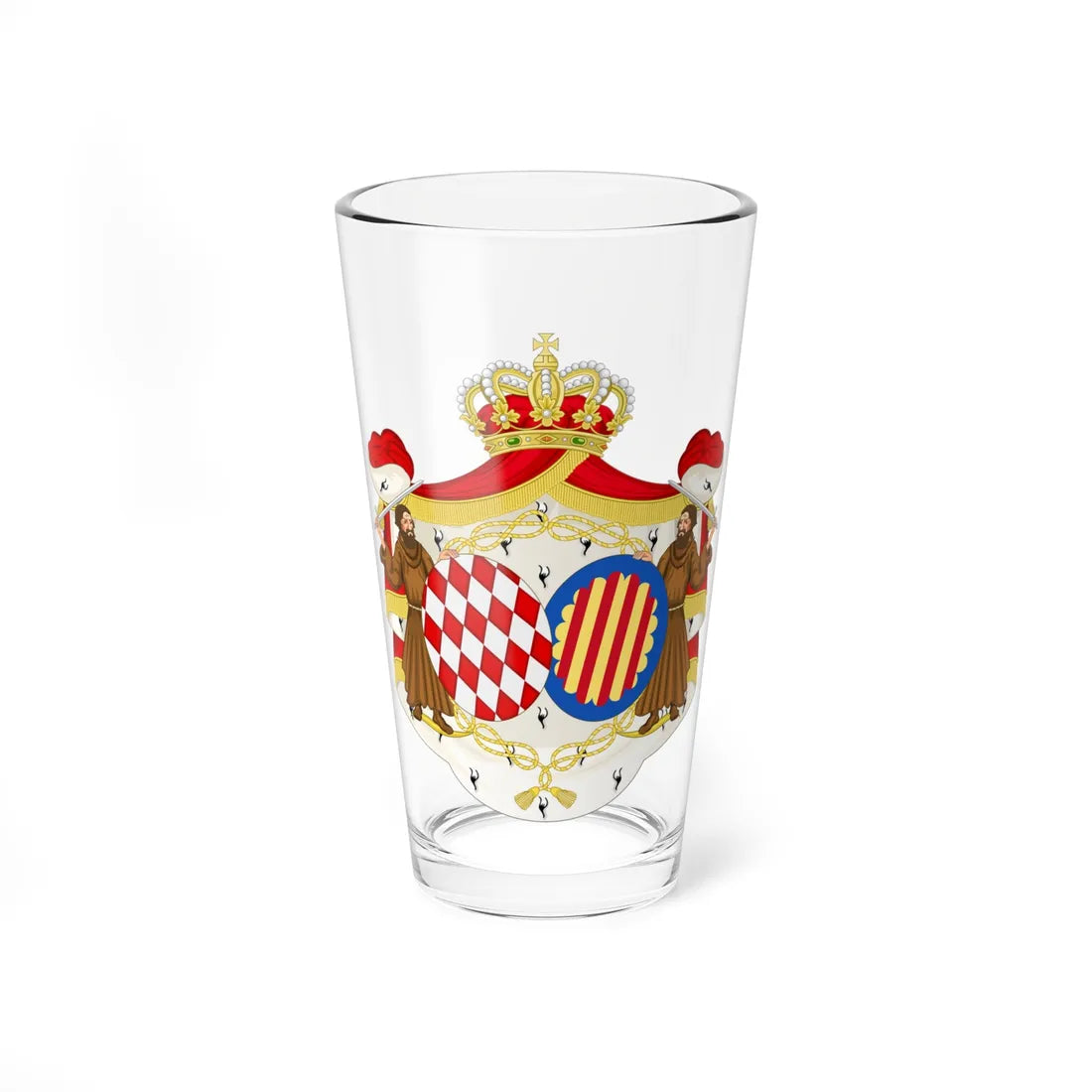 Coat of Arms of Antoinette Princess of Monaco (Spain) (Coat of Arms) Pint Glass 16oz 16oz - Go Mug Yourself