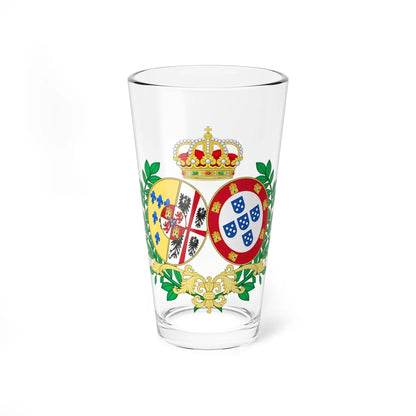 Coat of Arms of Antonia of Braganza 1862-1959 (Portugal) (Coat of Arms) Pint Glass 16oz - Go Mug Yourself