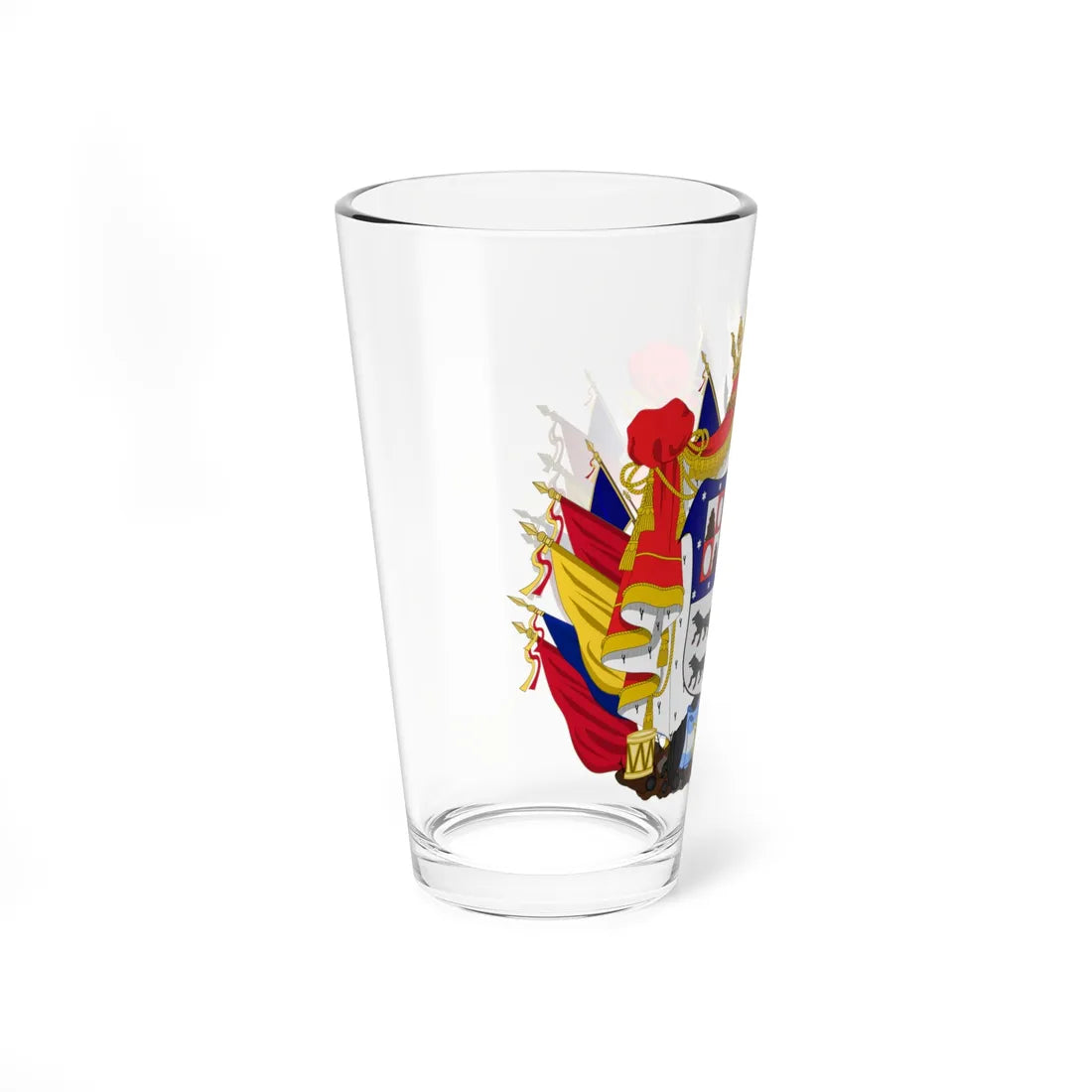 Coat of Arms of Antonio Olaguer Feliu as Secretary of War (Equatorial Guinea) (Coat of Arms) Pint Glass 16oz - Go Mug Yourself
