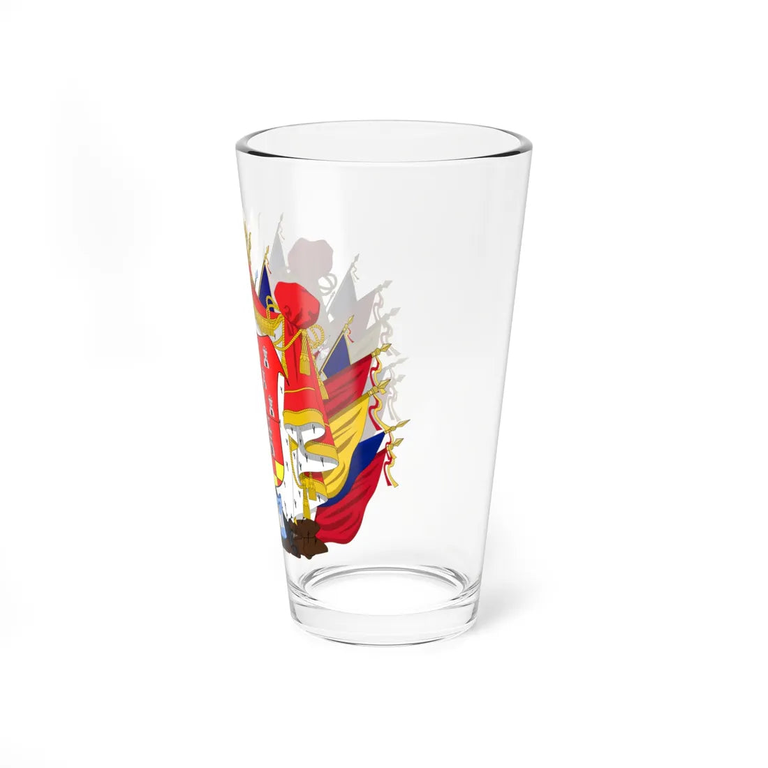 Coat of Arms of Antonio Olaguer Feliu as Secretary of War (Equatorial Guinea) (Coat of Arms) Pint Glass 16oz - Go Mug Yourself