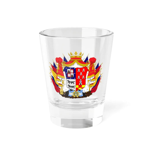 Coat of Arms of Antonio Olaguer Feliu as Secretary of War (Equatorial Guinea) (Coat of Arms) Shot Glass 1.5oz 1.5oz - Go Mug Yourself
