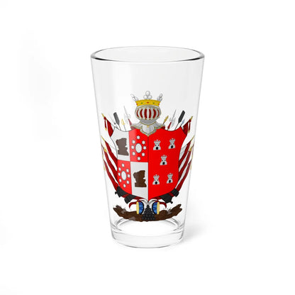 Coat of Arms of Antonio Olaguer Feliu Viceroy of the Rio de la Plata (Equatorial Guinea) (Coat of Arms) Pint Glass 16oz 16oz - Go Mug Yourself