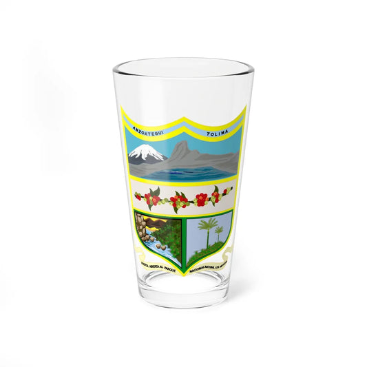 Coat of Arms of Anzoátegui Tolima (Colombia) (Coat of Arms) Pint Glass 16oz 16oz - Go Mug Yourself
