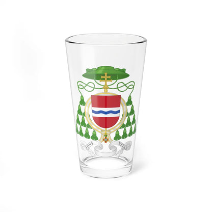 Coat of Arms of Archbishop Piero Marini Order of Isabella the Catholic (Spain) (Coat of Arms) Pint Glass 16oz 16oz - Go Mug Yourself