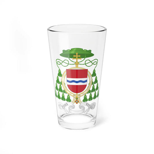Coat of Arms of Archbishop Piero Marini Order of Isabella the Catholic (Spain) (Coat of Arms) Pint Glass 16oz 16oz - Go Mug Yourself