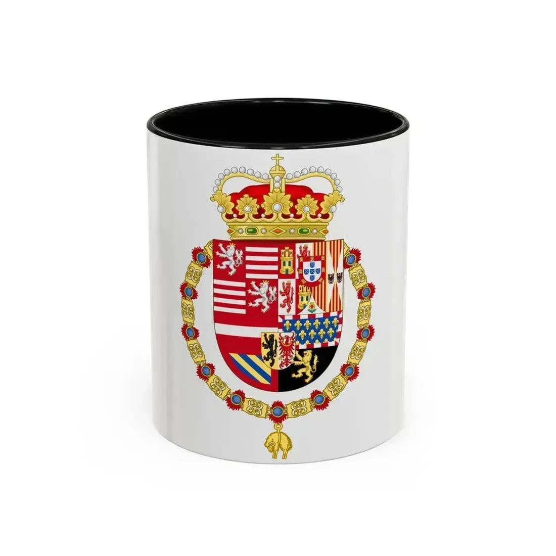 Coat of Arms of Archduke Albert of Austria as Governor-Monarch of the Low Countries - Accent Coffee Mug 11oz Black - Go Mug Yourself