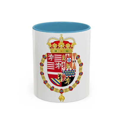 Coat of Arms of Archduke Albert of Austria as Governor-Monarch of the Low Countries - Accent Coffee Mug 11oz Light Blue - Go Mug Yourself