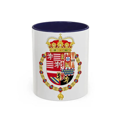 Coat of Arms of Archduke Albert of Austria as Governor-Monarch of the Low Countries - Accent Coffee Mug 11oz Navy - Go Mug Yourself