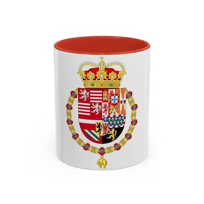 Coat of Arms of Archduke Albert of Austria as Governor-Monarch of the Low Countries - Accent Coffee Mug 11oz Red - Go Mug Yourself