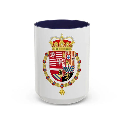 Coat of Arms of Archduke Albert of Austria as Governor-Monarch of the Low Countries - Accent Coffee Mug 15oz Navy - Go Mug Yourself