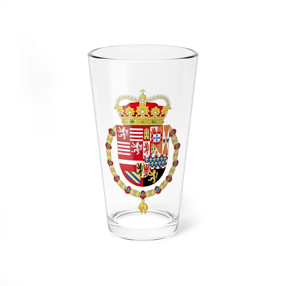 Coat of Arms of Archduke Albert of Austria as Governor-Monarch of the Low Countries - Pint Glass 16oz-16oz-Go Mug Yourself