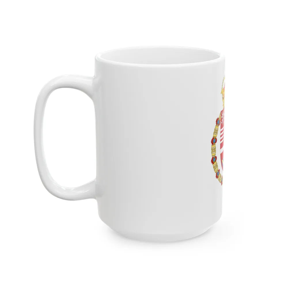 Coat of Arms of Archduke Albert of Austria as Governor-Monarch of the Low Countries - White Coffee Mug-Go Mug Yourself