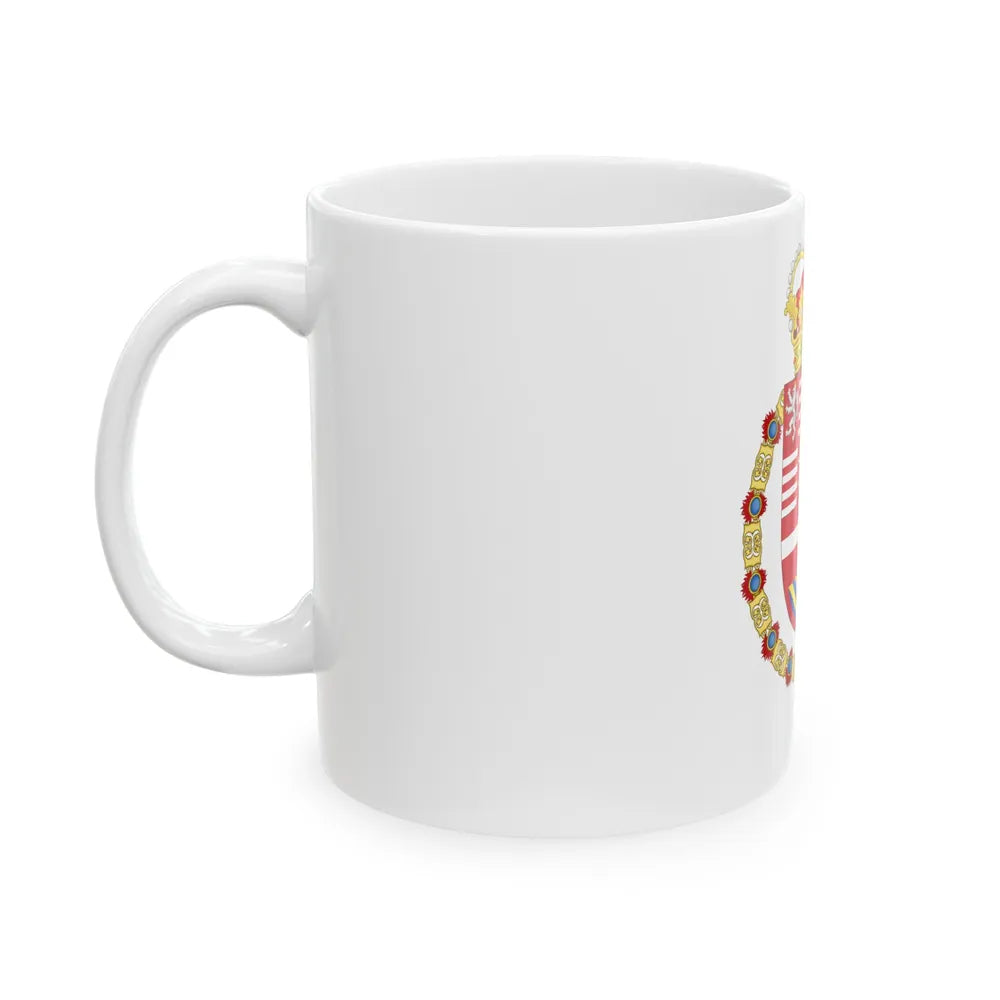 Coat of Arms of Archduke Albert of Austria as Governor-Monarch of the Low Countries - White Coffee Mug-Go Mug Yourself