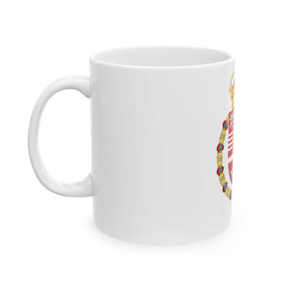 Coat of Arms of Archduke Albert of Austria as Governor-Monarch of the Low Countries - White Coffee Mug-Go Mug Yourself