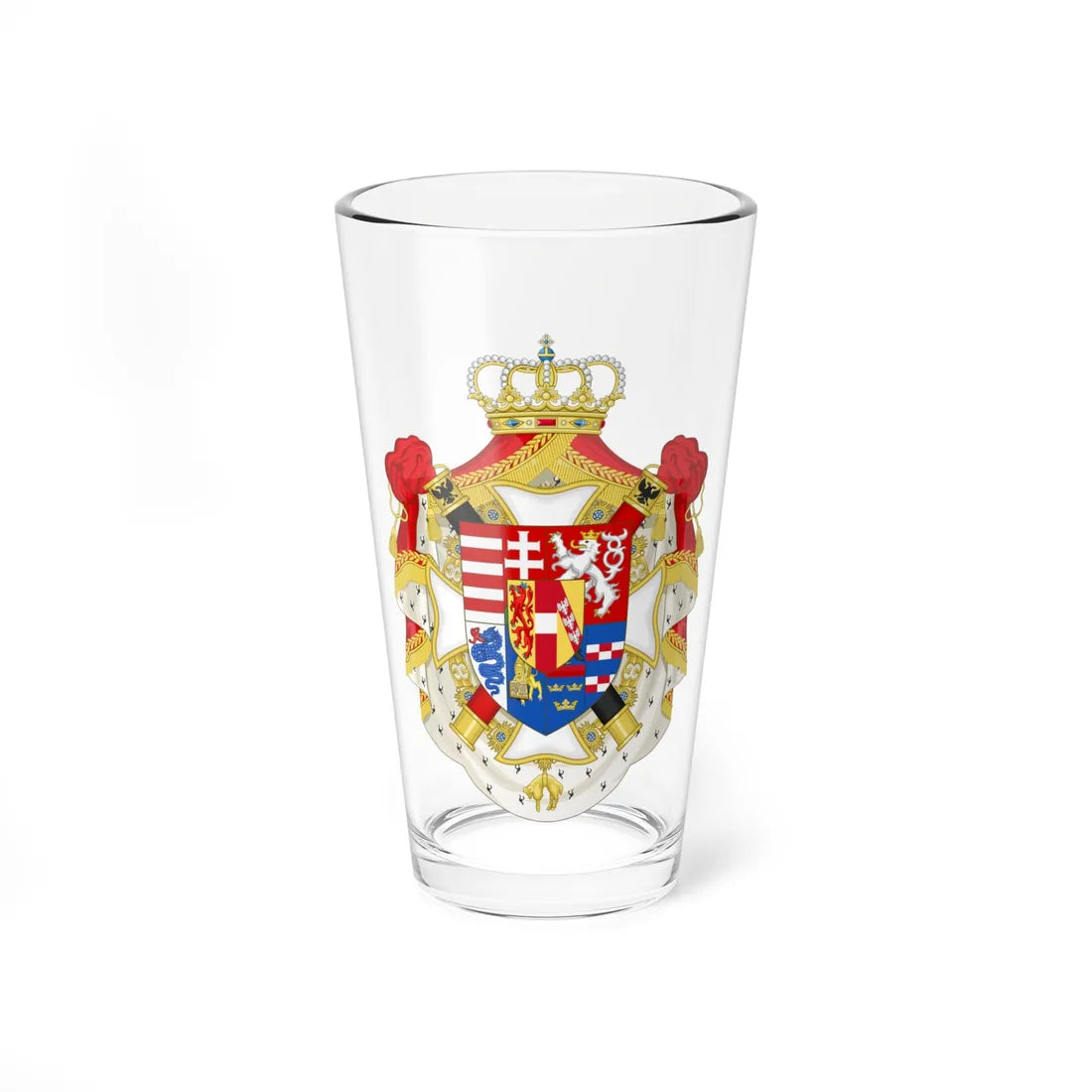 Coat of Arms of Archduke Albrecht Duke of Teschen (Austria) (Coat of Arms) Pint Glass 16oz 16oz - Go Mug Yourself