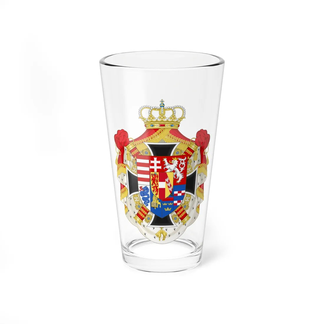 Coat of Arms of Archduke Charles Duke of Teschen (Austria) (Coat of Arms) Pint Glass 16oz 16oz - Go Mug Yourself